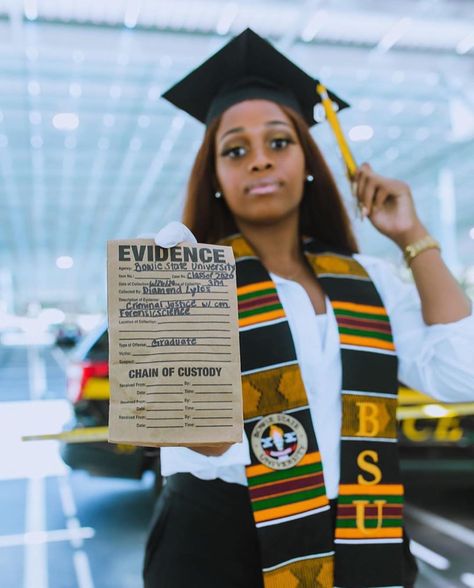 Black Girls Graduate ™ on Instagram: “Congrats to the beautiful @dollhousedime graduating from Bowie State University with her B.A. in Criminal Justice with a Concentration in…” Graduation Cap Designs Future Lawyer, College Graduation Pictures Criminology, Forensic Science Grad Cap, Criminology Graduation Pictures, Bowie State University, Birthday Movie, College Major, College Grad Photos, College Grad Cap Ideas