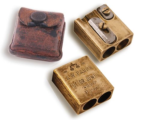 brass pencil sharpener - with a  leather case... This is the epitome of everything I love in this world. -abby Brass Pencil Sharpener, Cubist Furniture, Pencil Sharpeners, Writing Accessories, Old Tools, Pens And Pencils, Handwritten Notes, Pencil Sharpener, Pens Pencils