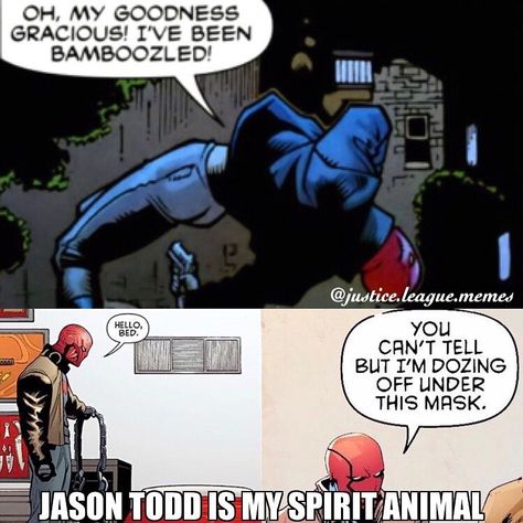 Oh gosh I love Jason Todd. Dc Funny, Marvel Fandom, Batfamily Funny, Red Hood Jason Todd, The Bat Man, Bat Boys, Batman Funny, My Spirit Animal, Batman Universe