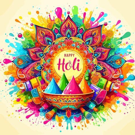 Colorful happy holi background design fo... | Premium Vector #Freepik #vector #holidays #religious #fun #color Happy Holi Background, Holi Background, Holi Greetings, Holi Gift, Festivals Of India, Color Festival, Fun Color, Happy Holi, Card Banner