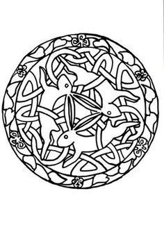 Hare Tattoo, Three Rabbits, Three Hares, Celtic Knot Designs, Sculptures Céramiques, Celtic Knotwork, Rabbit Art, Bunny Art, Celtic Art