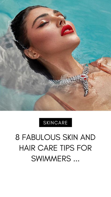 8 Fabulous Skin and Hair Care Tips for Swimmers ... Swimmer Skin Care, Tips For Swimmers, Swim Technique, Lap Swimming, Skin And Hair Care, Beauty Regime, Skin Care Order, Clarifying Shampoo, Skin Routine