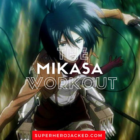 Mikasa Ackerman Workout, Mikasa Workout, Superhero Workouts, Madison Core, Anime Workouts, Superhero Jacked, Celebrity Workouts, Tricep Pushdown, Superhero Academy