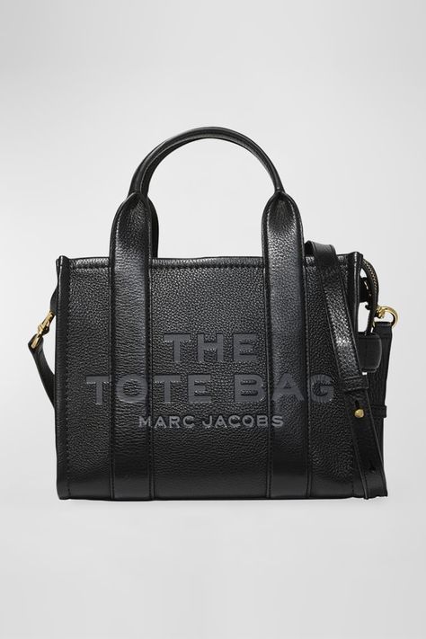 Marc Jacobs Tote, Black Leather Tote Bag, Small Tote Bag, Black Leather Tote, Marc Jacobs Bag, Mini Tote Bag, The Tote Bag, Tote Bag Leather, Black Tote