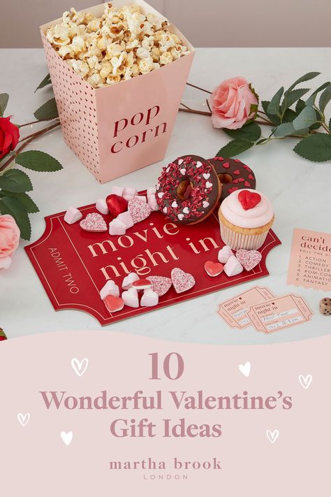 Whether you’re 10 years deep with your better half, or you want to send a little lovely something to your Galentine, make this Valentine’s Day a celebration of every kind of love with these valentine’s day gift ideas from small businesses… Movie Night Box, Quirky Couple, Pottery Kit, Valentine Day Boxes, February 14th, Personalized Socks, Popcorn Box, Initial Prints, Valentine Ideas