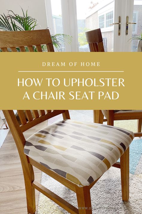 Dining Chair Makeover Upholstery, Kitchen Chair Makeover, Dining Room Chairs Diy, Recovered Dining Chairs, Dining Room Chairs Makeover, Reupholster Dining Room Chairs, Upcycled Dining Chairs, Diy Chair Cushions, Upholstered Chairs Diy