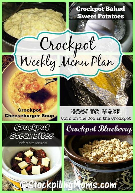 This Crockpot Weekly Menu Plan that has easy to follow recipes for your family, will help you save time and money! Weekly Menu Plan, Crockpot Breakfast Casserole, Meal Planning Menus, Slow Cooker Freezer Meals, Weekly Menu Planning, Crockpot Breakfast, Menu Plan, Freezer Cooking, Crock Pot Slow Cooker