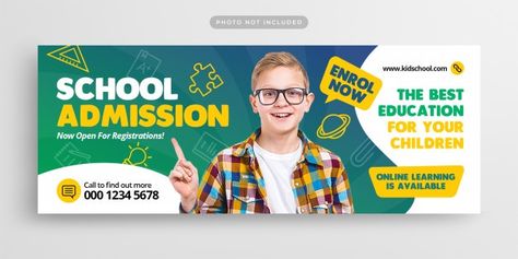 Admisión a la educación escolar portada ... | Premium Psd #Freepik #psd #banner #escuela #ninos #educacion Dental Marketing Social Media, Banner School, Bill Board, Roll Banner, Admissions Poster, Certificate Format, Photo Social Media, Education Poster Design, Banner Web