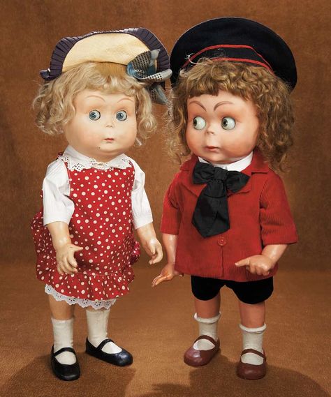 Composition Doll  (Germany) — 23" Pair Googlies with Mechanical Flirty Eyes, c.1915 (833x1000) Arm Painting, Beckham Jr, Reaction Meme, Zodiac Memes, Old Dolls, Boy Doll, Porcelain Dolls, Best Funny Pictures, Vintage Dolls