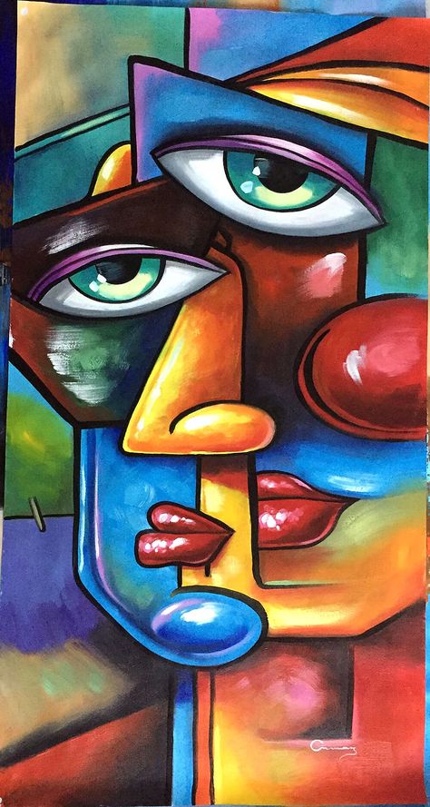 Large Size Oil Painting 100% Handmade Hand Painted Wall Art On Canvas Human Face Abstract Portrait Picasso Style Home Decoration Decor Rolled Canvas No Frame Unstretched 2023 - Rs.4003 Human Painting, Face Abstract, Pablo Picasso Paintings, Painted Wall Art, Abstract Wall Painting, Abstract Portrait Painting, Wall Art On Canvas, Picasso Style, Picasso Paintings