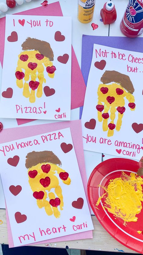 Pizza Valentines 🍕❤️ follow @abcdeelearning for more kids ideas | Instagram Preschool Valentine Crafts, Toddler Valentine Crafts, Infant Art, Prek Crafts, February Crafts, Easy Valentine Crafts, K Crafts, Valentine's Day Crafts For Kids, Toddler Arts And Crafts