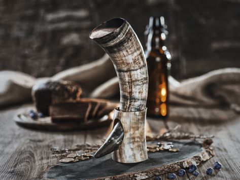 Ale Horn, Viking Horn, Viking Drinking Horn, Drinking Horn, Burlap Sacks, Gift Sack, Drinking Horns, Drinking Vessels, Viking Style