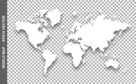 Vector white world map with shadow on transparent background. Vector design elem #Sponsored , #ADVERTISEMENT, #ADVERTISEMENT, #world, #Vector, #design, #map World Map Transparent Background, World Map Vector Free, Free Printable World Map, Muse Board, Full Hd Wallpaper Android, Hd Wallpaper Android, Gouache Art, Wallpaper Android, Full Hd Wallpaper