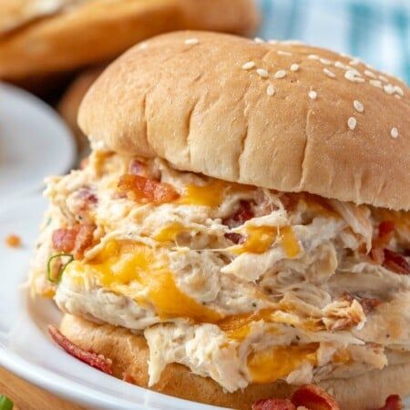 Creamy Crockpot Crack Chicken - Family Fresh Meals Crockpot Chicken And Gravy, Chicken Sandwich Recipe, Boiled Chicken Breast, Slow Cooked Chicken, Fresh Meals, Family Fresh Meals, Chicken Sandwich Recipes, Ranch Dressing Mix, Crockpot Recipes Slow Cooker