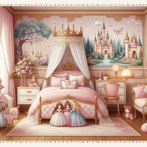 #bedroom   #girls   #pink    #home_design   #viva Princess Theme Bedroom, Anime Rooms, Disney Bedroom, Princess Room Decor, Theme Bedroom, Princess Bedroom, A Little Princess, Princess Room, Anime Room