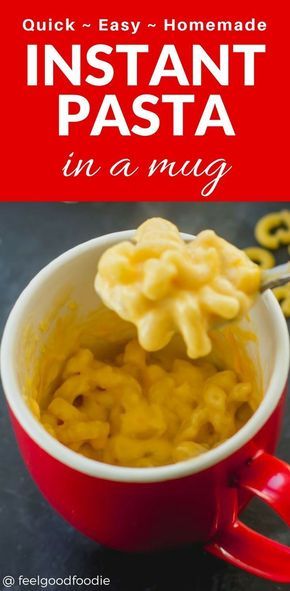 Pasta Ideas For Lunch, Lasagna In A Mug, Pasta In A Mug, Pan Pasta Recipes, One Pan Pasta Recipes, Mac And Cheese Mug, Mug Pasta, Arrabiata Pasta, Food In A Mug