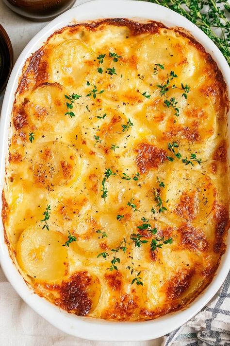 Scalloped Potatoes Recipe Single Serving Scalloped Potatoes, Scalloped Potatoes On The Bbq, Small Scalloped Potatoes, Light Scalloped Potatoes, Christmas Scalloped Potatoes, Scallops Potatoes Recipe, Easy Scallop Potatoes Recipes, Cast Iron Scalloped Potatoes, Scappoled Potatoes Recipes