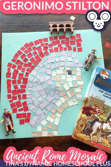 Ancient Rome Kids Projects, Geronimo Stilton Books, Greece Activities, Ancient Rome Kids, Ancient Rome Activity, Ancient Greece Activities, Roman Mosaic Art, Mosaics For Kids, Ancient Rome Projects