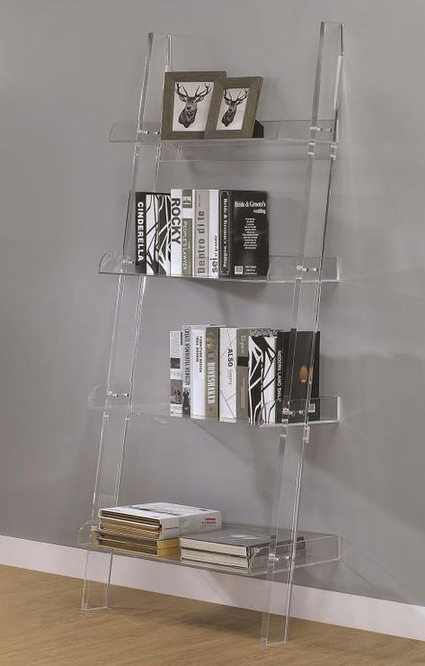 White Bathroom Furniture, Ladder Design, White Furniture Living Room, Acrylic Furniture, Cube Bookcase, Shelf Bookcase, Acrylic Decor, Ladder Bookcase, Furniture Inspiration