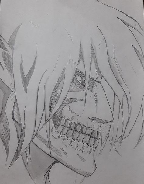 Eren Pencil Sketch, Eren Titan Form Drawing, Eren Titan Sketch, Attack Titan Drawing, Eren Titan Drawing, Horror Drawings Pencil Sketch, Attack On Titan Drawing Sketches, Attack On Titan Drawings, Titan Sketch