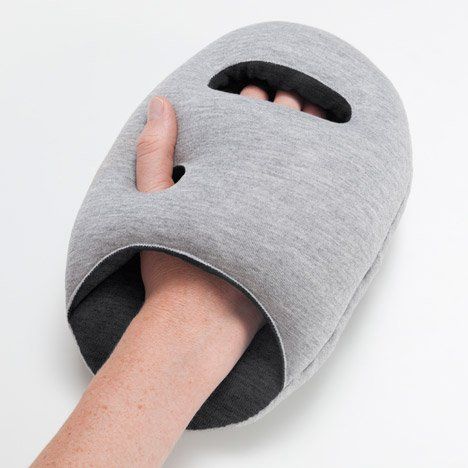 Ostrich Pillow Mini by Studio Banana Interesting Product Design, Pillows Design, Unique Travel Gifts, Arm Pillow, Head Phones, Assistive Devices, Nap Pillow, Home Pillows, Snack Pack