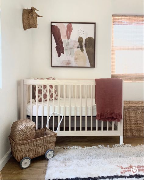 When choosing a pop of pink for my daughter’s nursery, I knew I wasn’t a “babydoll pink” kind of person. I decided on a deep dusty rose shade that almost reads like a neutral. And of course I always have to add a touch of wicker. Click the link in my bio for crib source and more! #rowhouseshop #neutralnursery #girlnursery #dustyrose http://liketk.it/2UbSZ #liketkit #LTKhome @liketoknow.it.home @liketoknow.it Modern Girl Nursery, Pink Baby Room, Nursery Themes Neutral, Rose Nursery, Baby Boy Nursery Themes, Girl Nursery Themes, Church Nursery, Baby Nursery Themes