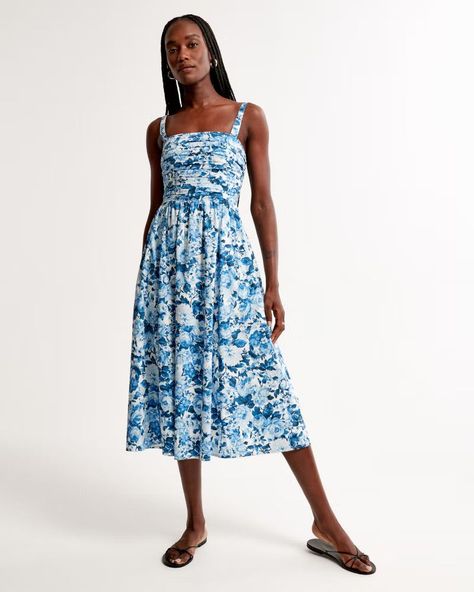 Emerson Poplin Puff Sleeve Midi … curated on LTK White Satin Dress, Midi Dress Blue, Abercrombie And Fitch Dresses, Snake Print Dress, Ribbed Sweater Dress, Denim Overall Dress, Corset Mini Dress, Ribbed Mini Dress, V Neck Midi Dress