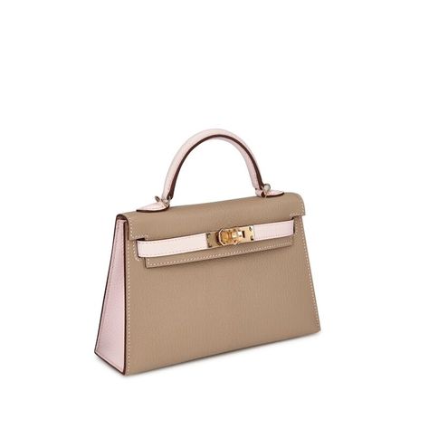 Gris Tourterelle and Mauve Pale Chèvre Mysore HSS Mini Kelly II 20 Permabrass Hardware, 2024 | Handbags & Accessories | 2024 | Sotheby's 2024 Handbags, Mini Kelly, Mysore, Tri Color, Handbag Accessories, Fashion Ideas, Handbags, Gold, Color