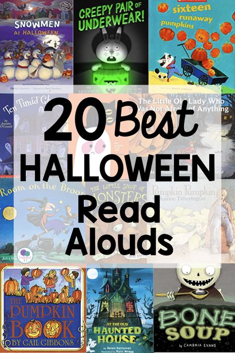 Are you looking for the best October and Halloween themed read alouds? Kindergarten and 1st grade kids will love these not-too-scary picture books that are the perfect mentor texts for all your fall lesson plans. These books include pumpkins, autumn, leaves, and favorite spooky Halloween stories. Get your classroom ready for October activities with these outstanding read alouds! Pumpkin Books For Kindergarten, Pumpkin Pumpkin Book Activities, October Read Alouds, Teaching Rhyming, Halloween Stories For Kids, Read Alouds Kindergarten, Halloween Read Alouds, Books For Halloween, Creepy Carrots