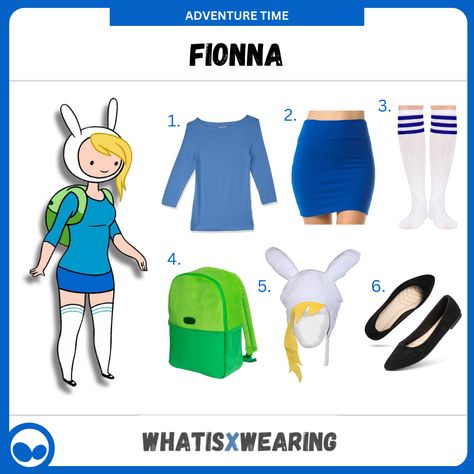 Dress like the star of the Adventure Time spinoff Fiona and Cake with our step-by-step costume guide! Fionna Adventure Time Costume, Fiona From Adventure Time, Adventure Time Family Costume, Fiona Costume Adventure Time, Fin And Jake Halloween Costume, Fiona Adventure Time Costume, Fiona And Cake Costume, Fiona And Cake Cosplay, Fionna And Cake Cosplay