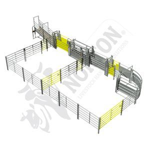 338043 40 HEAD PERMANENT YARD SHEETED with N-FORCECE SHEETED Cattle Pens, Cattle Facility, Cattle Corrals, Cow Pen, Livestock Judging, Livestock Fence, Cattle Barn, Raising Cattle, Farm Layout