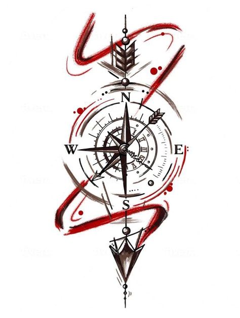 Compass Tattoo Designs Men, Hand Compass Tattoo, Geometric Compass Tattoo, Arrow Compass Tattoo, Compass Tattoo Men, Geometric Sleeve Tattoo, Forearm Band Tattoos, Compass Tattoo Design, Aztec Tattoo