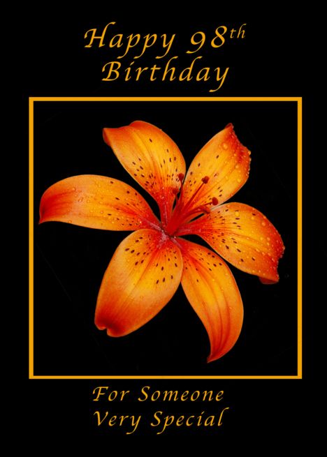 98th Birthday for Someone Special, Orange lily card Happy 57th Birthday, Happy 66th Birthday, Happy 46th Birthday, Happy 51st Birthday, Happy 69th Birthday, Happy 49th Birthday, Happy 41st Birthday, Happy 36th Birthday, 68th Birthday