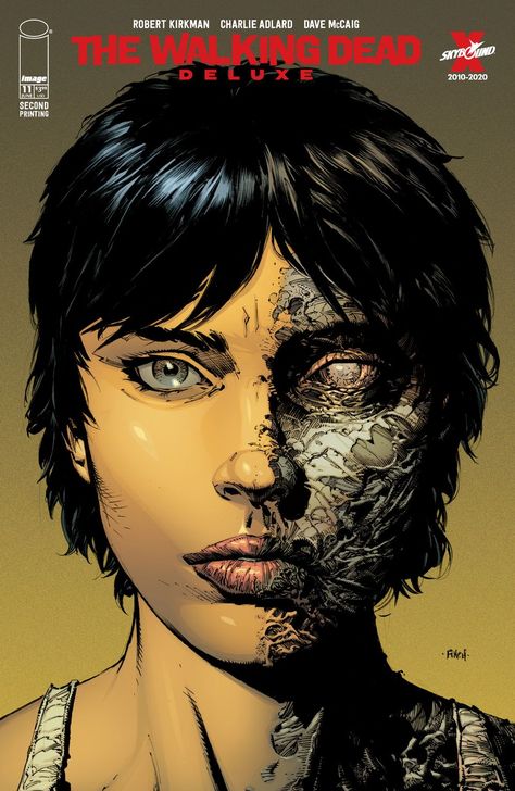 Image Comics reveals David Finch and Dave McCaig's second printing cover art for The Walking Dead Deluxe #7-12. Zombie Drawings, Zombie Face, David Finch, Bd Comics, Poses References, Image Comics, Comic Book Covers, Comic Styles, Horror Art