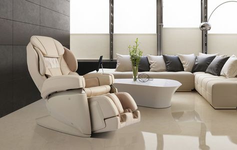 Amazon Sofa, Ottoman Upholstery, Wall Hugger Recliners, Design Japonais, Chair With Ottoman, Massage Chairs, Elegant Chair, Massage Room, Fabric Ottoman