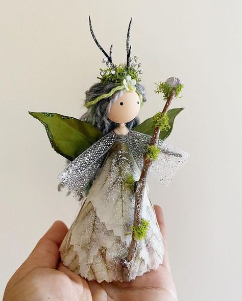 I’m also working on new magical friends. Here’s a sneak preview! 🍃 . . . . . #fairyvibes #forestfairy #fairymaker #fairieslivehere… | Instagram Fairy Sewing Projects, How To Make Fairies Dolls, Fairy Crafts Diy, How To Make Fairy Dolls, Fairy Dolls Diy How To Make, Diy Fairy Doll, Fairy Dolls Handmade, Diy Fairies, Angels Crafts