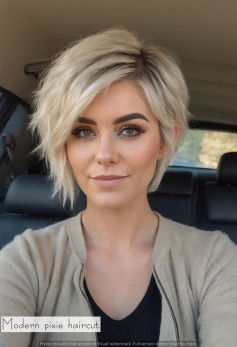 Discover 30 chic short hairstyles that suit every hair type and texture. Perfect for your next salon visit! Inverted Pixie Bob Hairstyles, Short No Layers Haircut, Short Angled Bob Haircut Choppy Layers, Pixie Medium Haircut, Stacked Back Haircut, Short Flippy Hairstyles Shaggy Bob, Short Textured Bob Thick Hair, Shaggy Pixie Bob With Bangs, Shaggy Stacked Bob