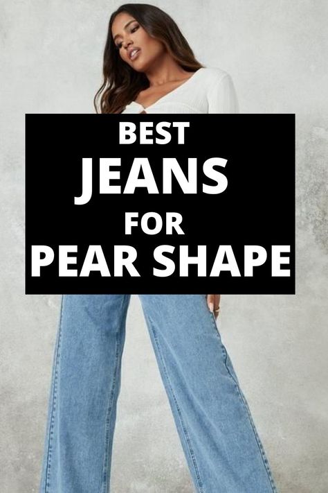 pear body jeans Outfits For Pair Shape Body Types, Straight Leg Jeans Pear Shape, Wide Leg Jeans On Pear Shape, Best Sweaters For Pear Shape, Mom Jeans For Pear Shaped Women, Pear Body Shape Jeans Outfit, What To Wear Pear Shape, Pearl Body Shape Outfit, Jeans Colours For Women