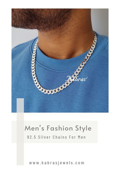 Why should girls have all the fun. Explore a range of silver chains designed for men cause he does deserve some fashion goals. Boys Chain Design Silver, Latest Men Chain Design, Neck Chain For Men, Jewelry For Man, Mens Chain, Jewellery For Men, Gold Mangalsutra Designs, Silver Chain For Men, Gold Mangalsutra