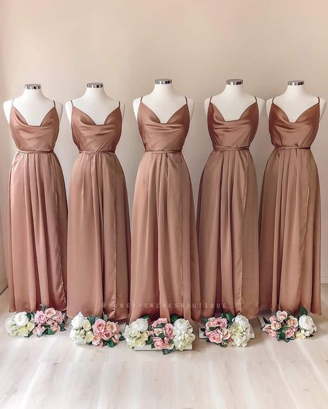 Mocca Bridesmaid Dresses, Nude Peach Bridesmaid Dresses, Nude And Brown Bridesmaid Dresses, Bridesmaid Dresses Mocha, Cappuccino Bridesmaid Dresses, Breidsmed Dress, Beige Maid Of Honor Dress, Dark Beige Bridesmaid Dress, Rosé Bridesmaid Dresses