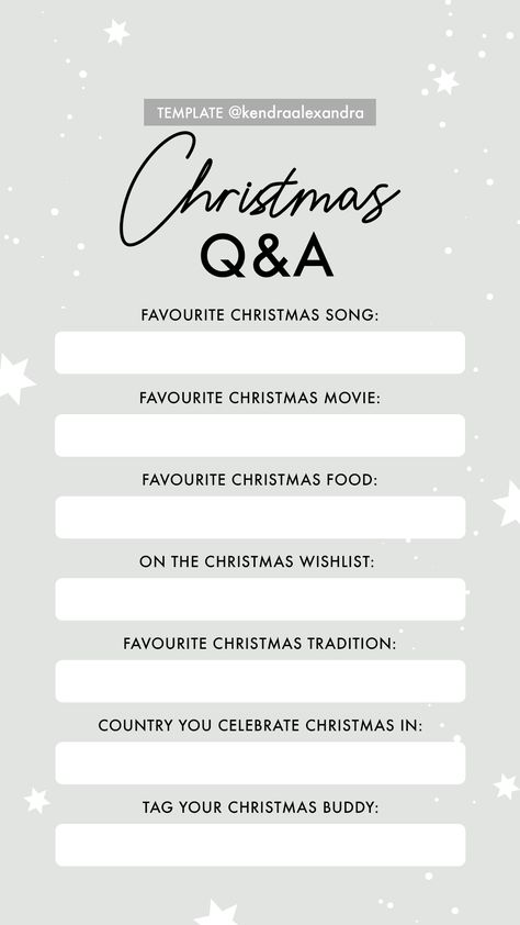 Christmas Q And A Questions, Christmas Content Instagram, Christmas Content Ideas Instagram, Christmas Instagram Story Ideas, Ig Story Template, Christmas Social Media, Christmas Content, Me Template, Story Template Instagram