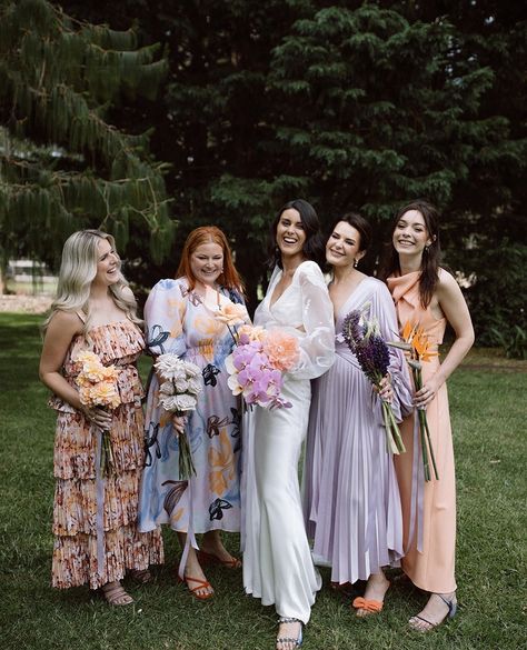 Peach lavender vibesssss from the ever talented @gypsy.carmen 🍑💜 @tomcoburn_ @worrowing #thefloristquarter #gypsycarmen #southcoastflorist #southcoastweddings #southcoastflowers #bride #bridalparts #bridetribe #australianflorists #freelanceflorists #australianfloristdirectory #forflowerlovers #flowercommunity #floristcommunity #communityovercompetition Lilac And Peach Bridesmaid Dresses, Lavender And Peach Bridesmaid Dresses, Orange And Pink Wedding, Lilac Bridesmaid, Alt Wedding, Peach Bridesmaid Dresses, Peach Lavender, Lavender Bridesmaid, Purple Bridesmaid Dress