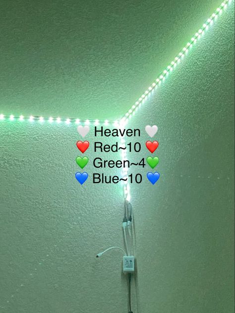 Heaven Led Light Color, Led Light Combination, Led Lights Custom Colors, How To Make Colors On Led Lights, Led Lights Combinations, How To Make Led Light Colors, Led Lights Color Diy, Led Combinations, Led Ideas