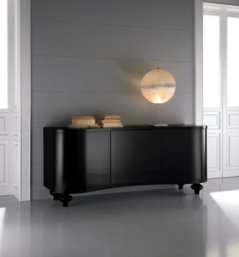 Black Buffet Sideboard, Luxurious Houses, Black Buffet, Luxury Sideboard, Sideboard Modern, Contemporary Sideboard, Modern Buffet, Italian Interior Design, Italian Interior