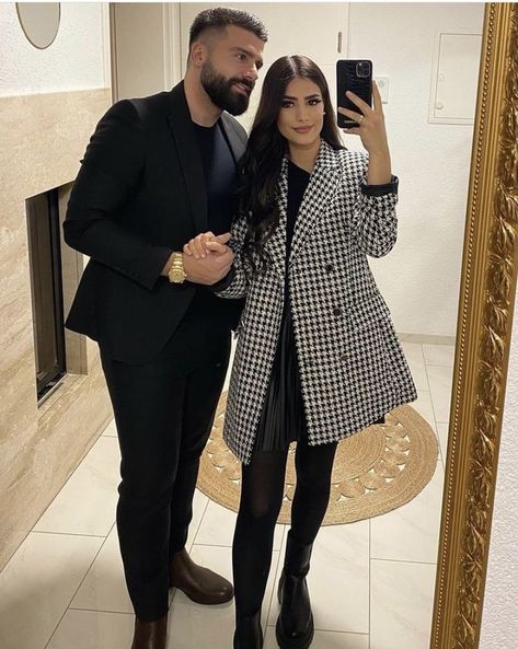 Ilyyyilyyy Formal Couple Outfits, Boots Outfit Inspiration, Couple Outfits Matching, Knee High Boots Outfit, Couples Outfits, Couple Matching Outfits, High Boots Outfit, Iranian Women Fashion, Cute Couple Outfits