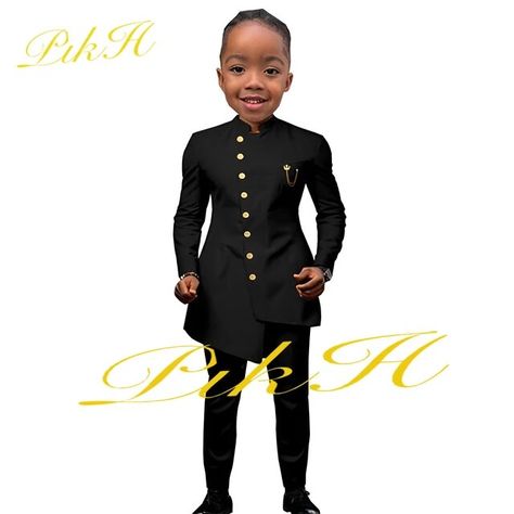 Kids Wedding Outfits Boys, Female Senator Wears, Baby African Clothes, African Kids Clothes, Ankara Styles For Kids, Fashion Party Dress, Suit For Boys, Boys Formal Wear