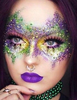 Mardi Gras Face Paint, Mardi Gras Nails Design, Skirts For Winter, Mardi Gras Attire, Mardi Gras Makeup, Mardi Gras Nails, Mardi Gras Diy, Plated Skirt, Mardi Gra