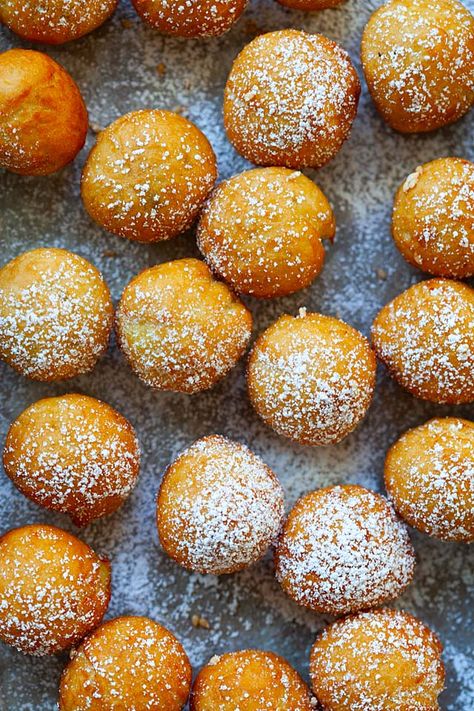 Sweet Potato Balls (Extra Crispy and Sweet!) - Rasa Malaysia Sweet Potato Balls Recipe, Potato Dough, Sweet Potato Balls, Fried Mashed Potato Balls, Fried Sweet Potato, Potato Balls Recipe, Mashed Potato Balls, Mashed Sweet Potato, Sweet Potato Dishes