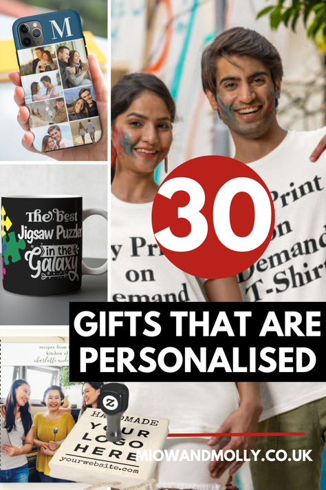 30 gifts that are personalised Customised Gift Ideas, Personalized Gifts For Friends, Personalised Gift Ideas, Party Gift Ideas, Memorable Quotes, Print On Demand Products, Customise T Shirt, Inside Jokes, Personalized Prints