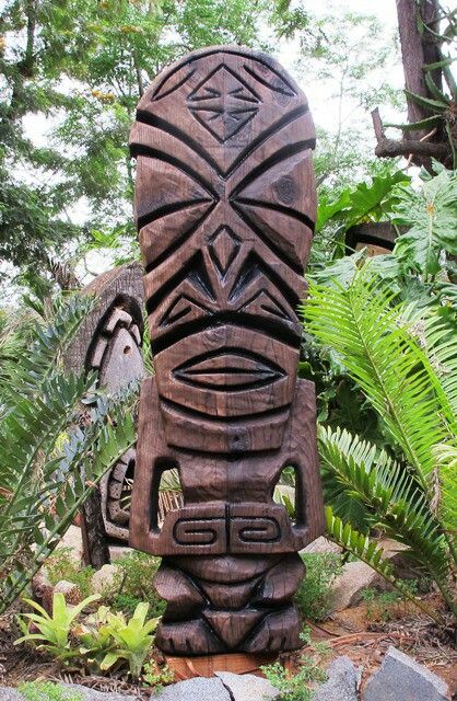 Tiki by Bosco Tiki Pole, Tiki Masks, Tiki Tattoo, Tiki Hawaii, Tiki Man, Tiki Head, Tiki Statues, Tiki Mugs, Tropical Gifts